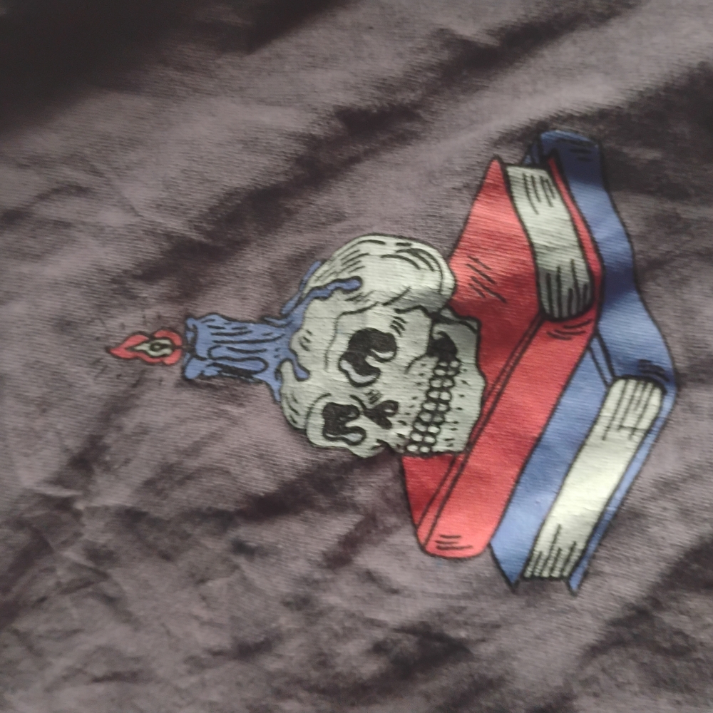 Skull and Books Graphic Tee